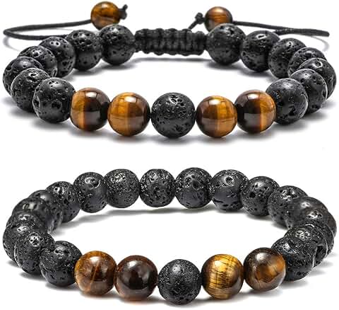 Tiger Eye Dual Bracelet Set